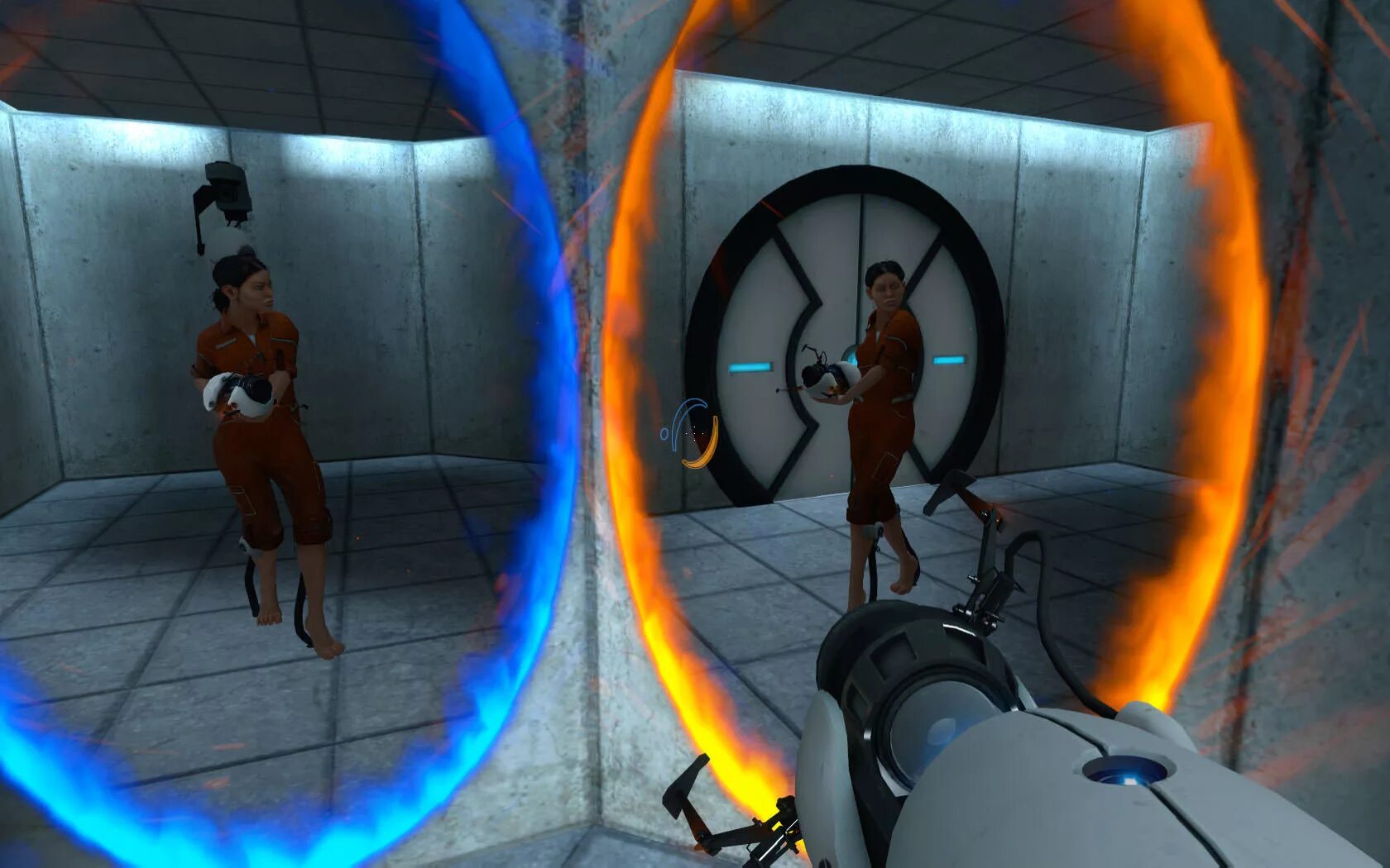 Portal listing. Portal 1 игра. Half-Life Челл. Телепорт из half Life 2. Халф лайф 2 и Portal.