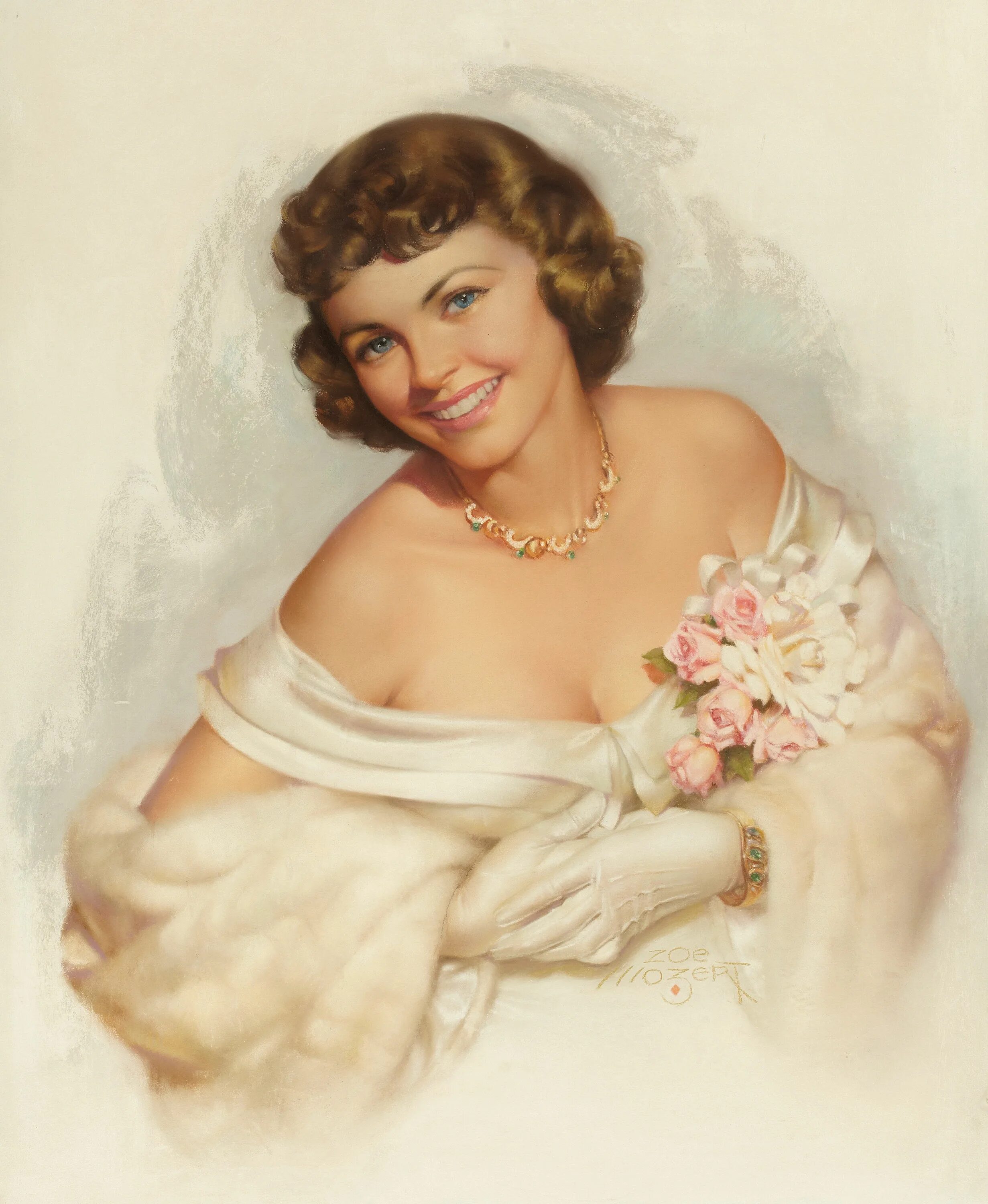 Женский фотопортрет в стиле ретро. Мария-луиза дерваль. Фредерик джон ллойд стревенс ,,леди". Художник zoe mozert. Винтажные красивые женщины.