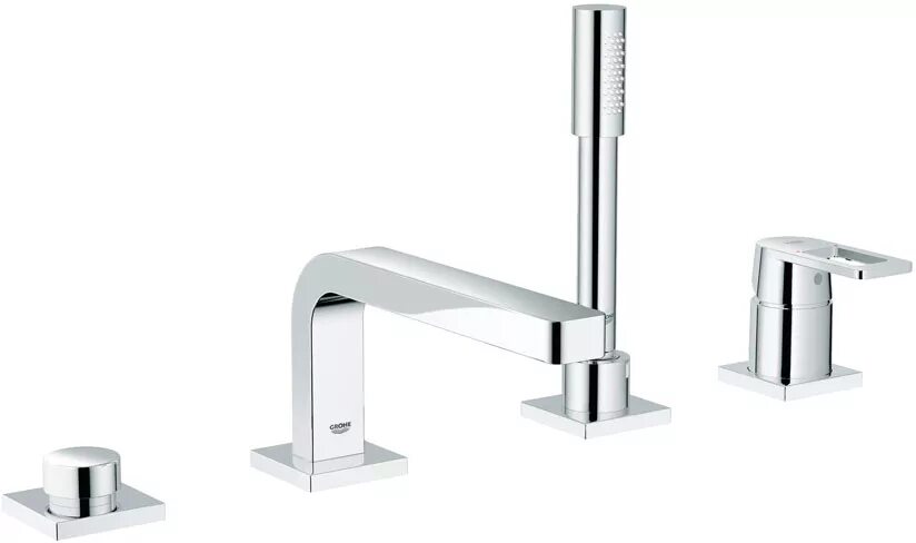 Смеситель grohe для ванной хром. Смеситель на борт ванны Grohe 25007. Grohe 19923003 смеситель на борт ванны. Смеситель Grohe для ванной на борт ванны. Смесители Гроя на 4 отверстия.