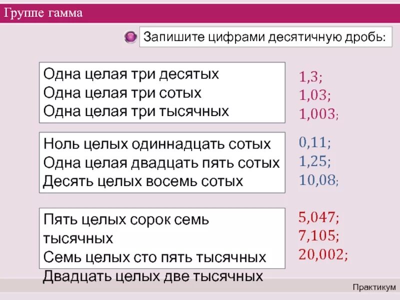 Одна целая 10 десятых. Одна целая пять сотых. Одна целая три десятых. Ноль целых десять сотых. Одна целая одна десятая.