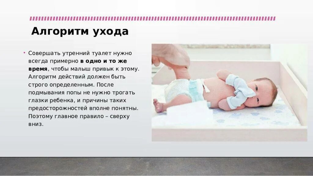 Проведение утреннего туалета алгоритм. Утренний туалет новорожденного алгоритм. утренний туалет новорожденного и грудного ребенка. проведение утреннего туалета новорожденного алгоритм. туалет грудного ребенка алгоритм.