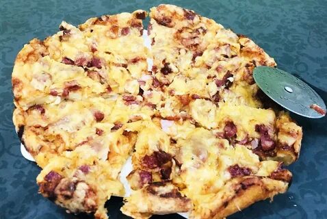 Рецепт пиццы с сыром и сметаной