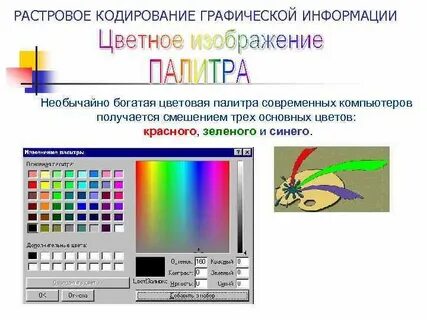 Количество цветов в растровом изображении