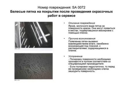 Дефекты лакокрасочного покрытия