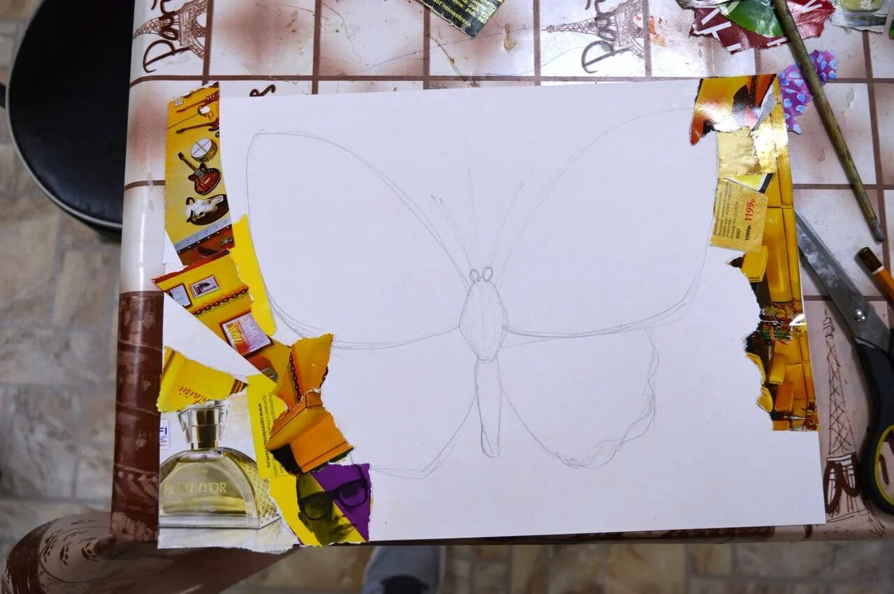 выполнение коллажа. коллаж из газет. креативный коллаж из фотографий. выполнение коллажа. красивые аппликации.