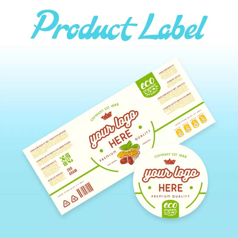 Label Design. Product Packing Label. Product labeling. Product label