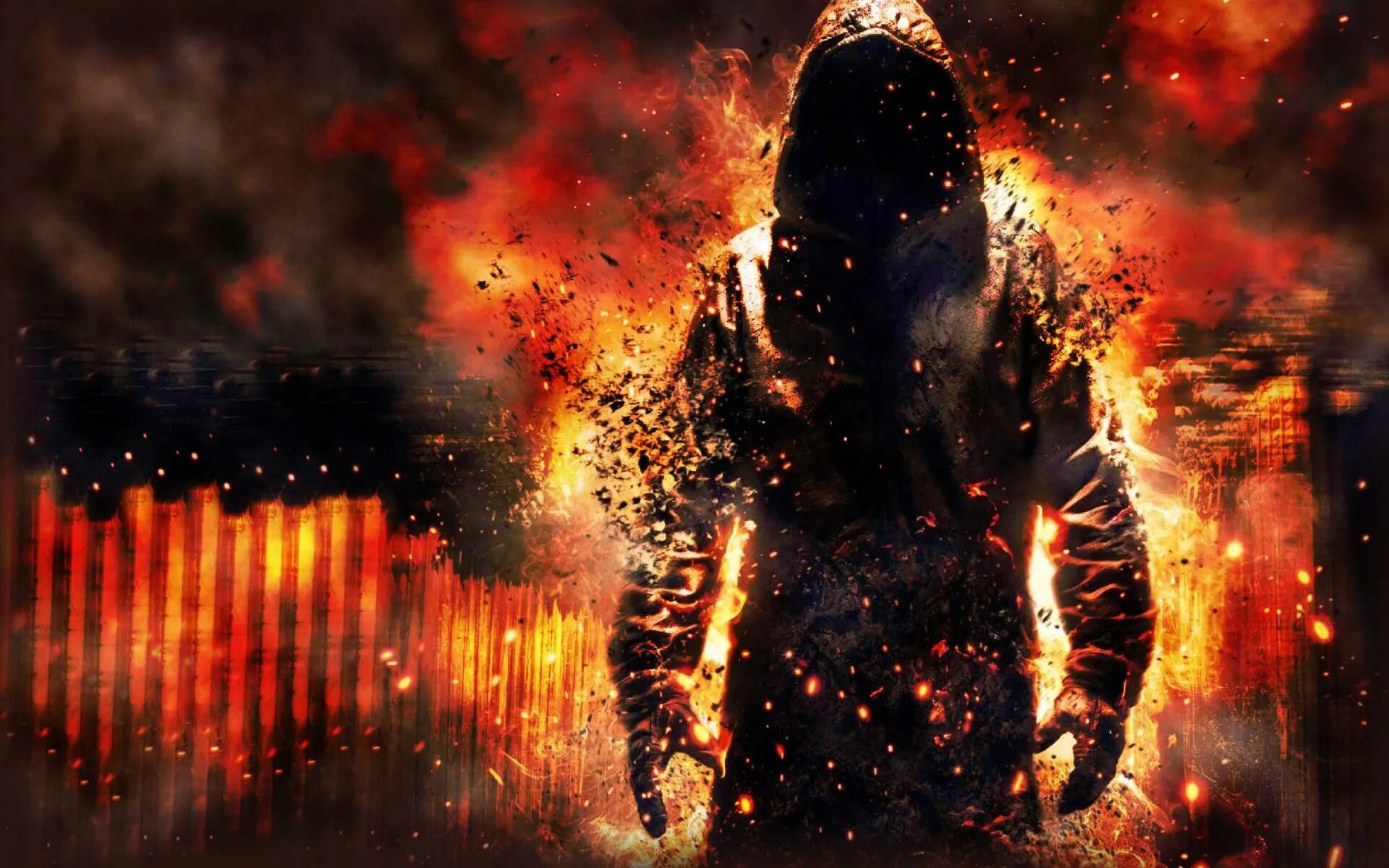 Man in the fire