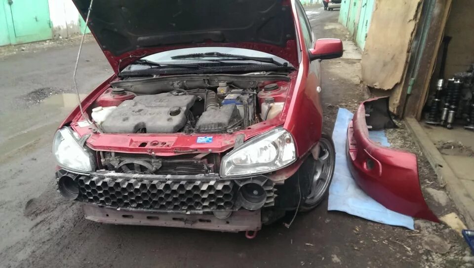 Стайлинг морды - Lada Калина универсал, 1,6 л, 2011 года стайлинг DRIVE2