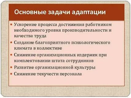 Меры адаптации