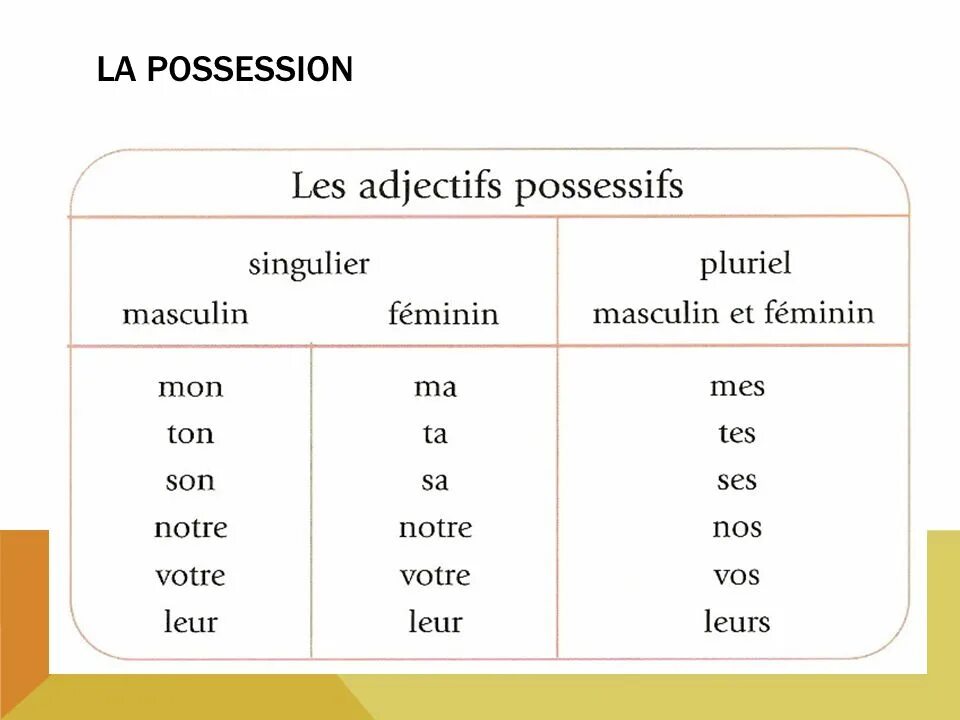 Француз прилагательное. Les adjectifs possessifs во французском. Притяжательные местоимения во французском языке таблица. Adjectif possessif французский язык. Adjective possessive во французском.