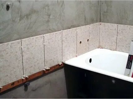 Как укладывать плитку под ванной