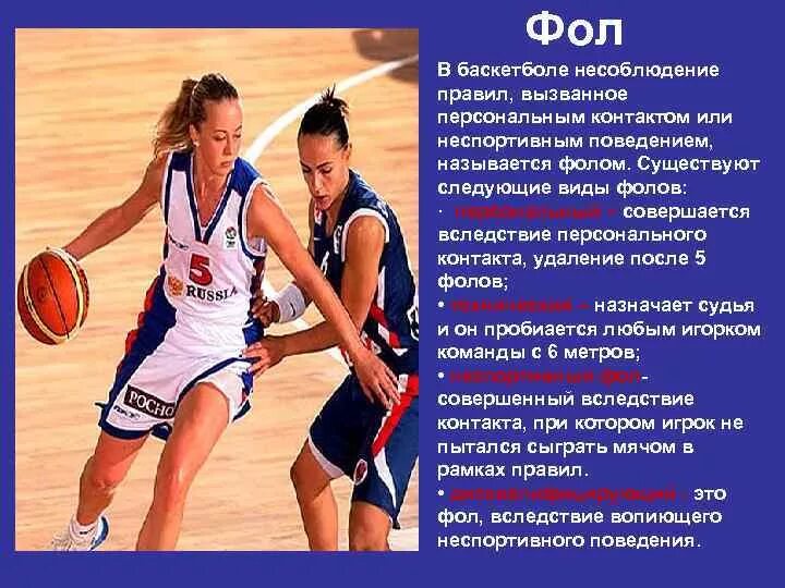 Виды фолов в баскетболе