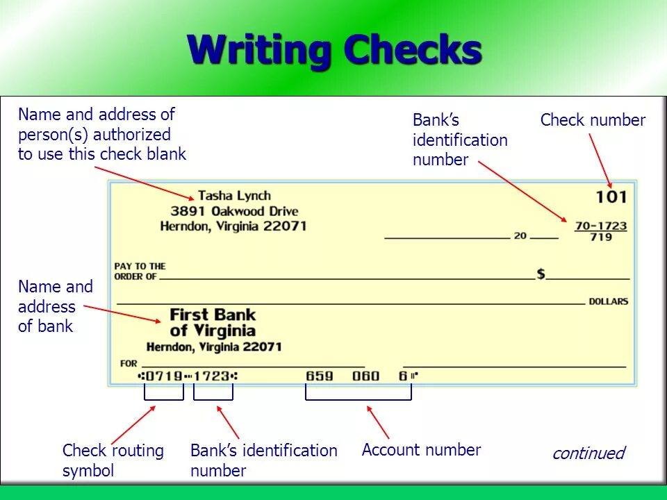 Чек нейм. Writing checks. Account number. Writing checker