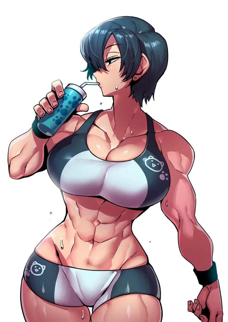 Muscle girl animation