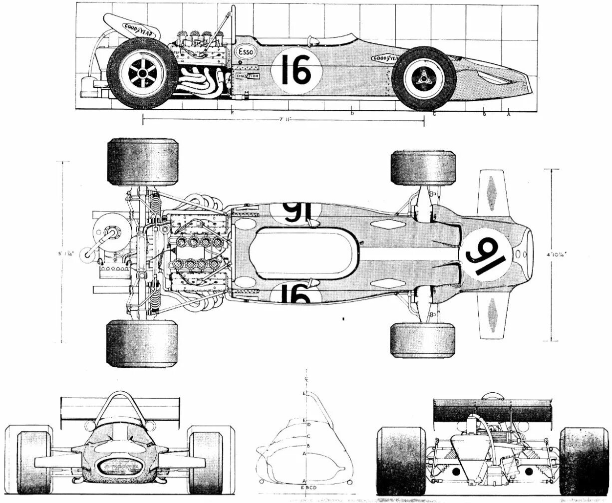 Скачать чертежи болидов f1 Из чего состоит машина Формулы 1 Большой цирк Формулы 1 Дзен