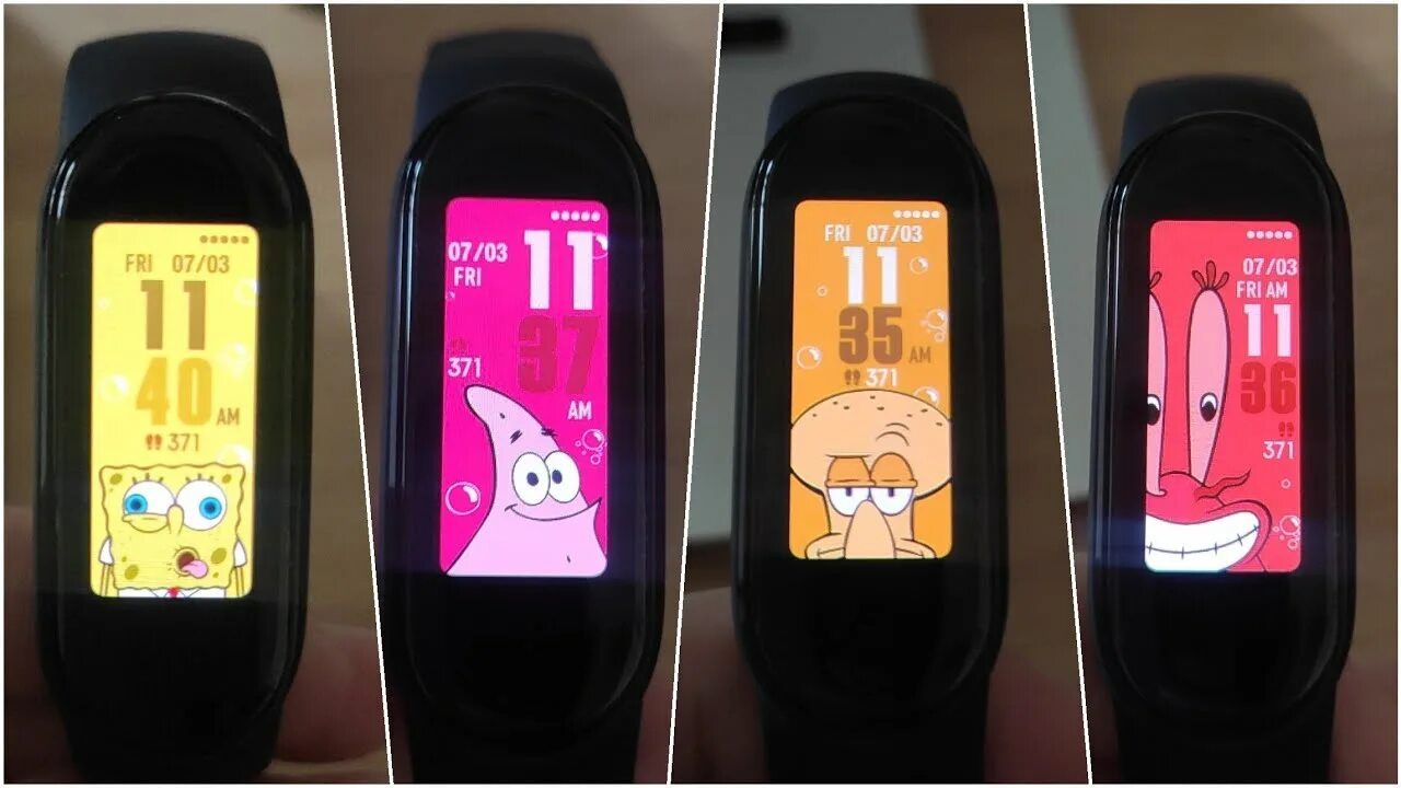 Mi Band 5 watchface. Xiaomi mi Band 6 Спанч Боб. Спанч Боб циферблат mi Band. Обои на ми бэнд.