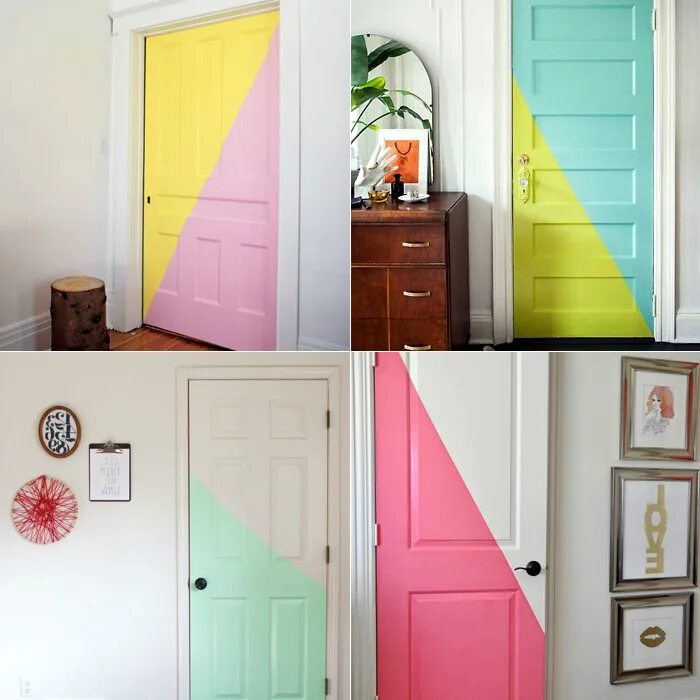 Какую дверь можно покрасить. Перекраска дверей межкомнатных. Преобразить старую дверь. Перекраска старых дверей межкомнатных. Декор старых межкомнатных дверей.