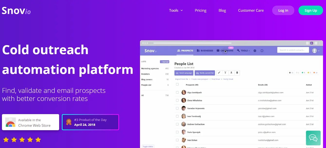 Snovio. Io tool