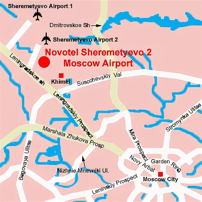 Moscow Airports Map.