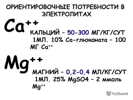 Потребность в кальции