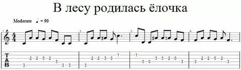 Аккорды песни в лесу родилась елочка