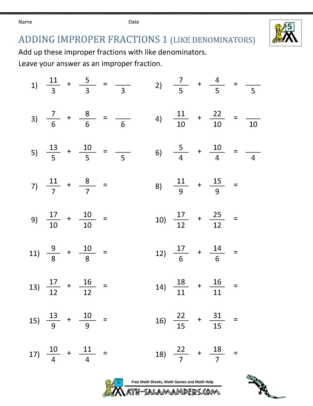 Improper use. How to add fractions. adding fractions with different denominators. improper fraction. fraction worksheet pdf.
