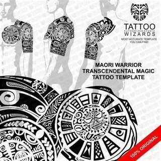 Awesome Maori Polynesian WARRIOR Sacred Tattoo Stencil Template