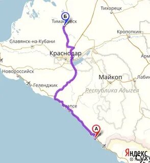 Тихорецк новороссийск расстояние