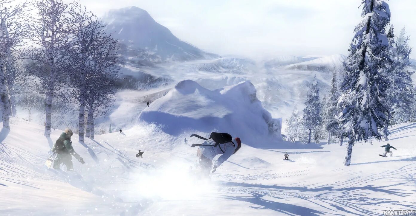 White snowboarding