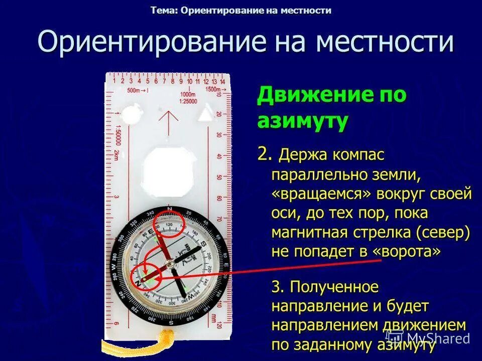 Если поднести компас. Азимут компас спортивное ориентирование. Ориентирование на местности по азимутам. Ориентированиемпо компасу. Азимут по компасу на местности.