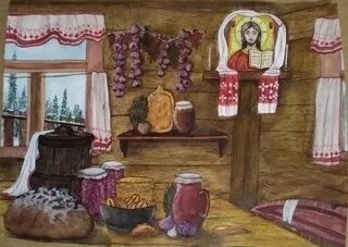 А изба пирогами