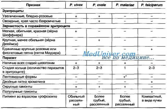 Дифференциальная диагностика малярии таблица. Дифференциальная диагностика малярийных плазмодиев. Виды малярии дифференциальная диагностика. Сравнительная характеристика малярий.