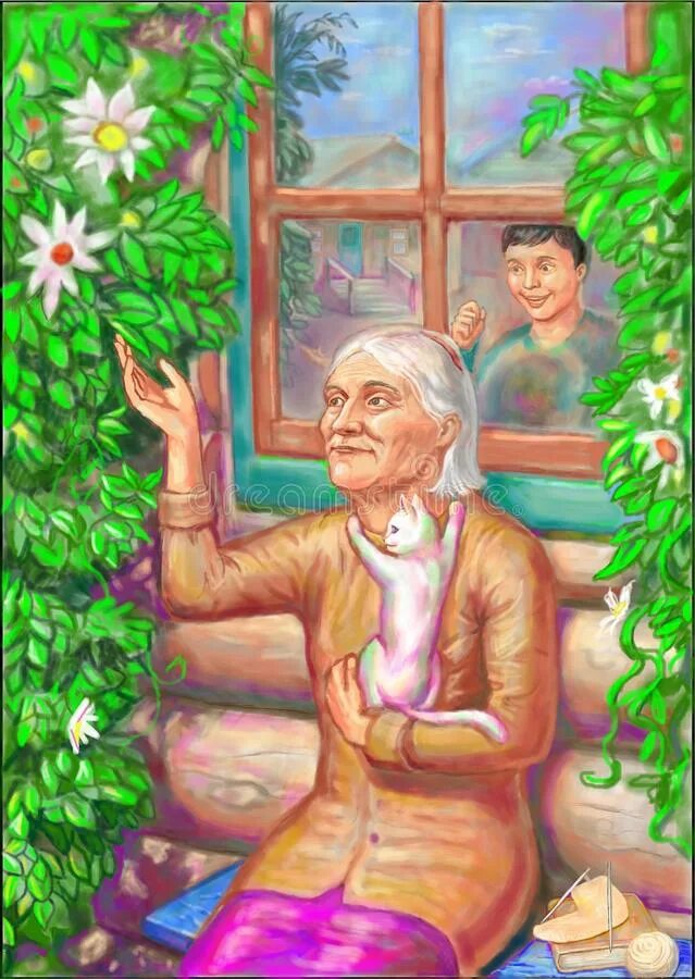 Бабушка отдыхает. Рисунок бабушка отдыхает Сухомлинский. Картинка Сухомлинский бабушка отдыхает картинка. Бабушка отдыхает сухомлинский