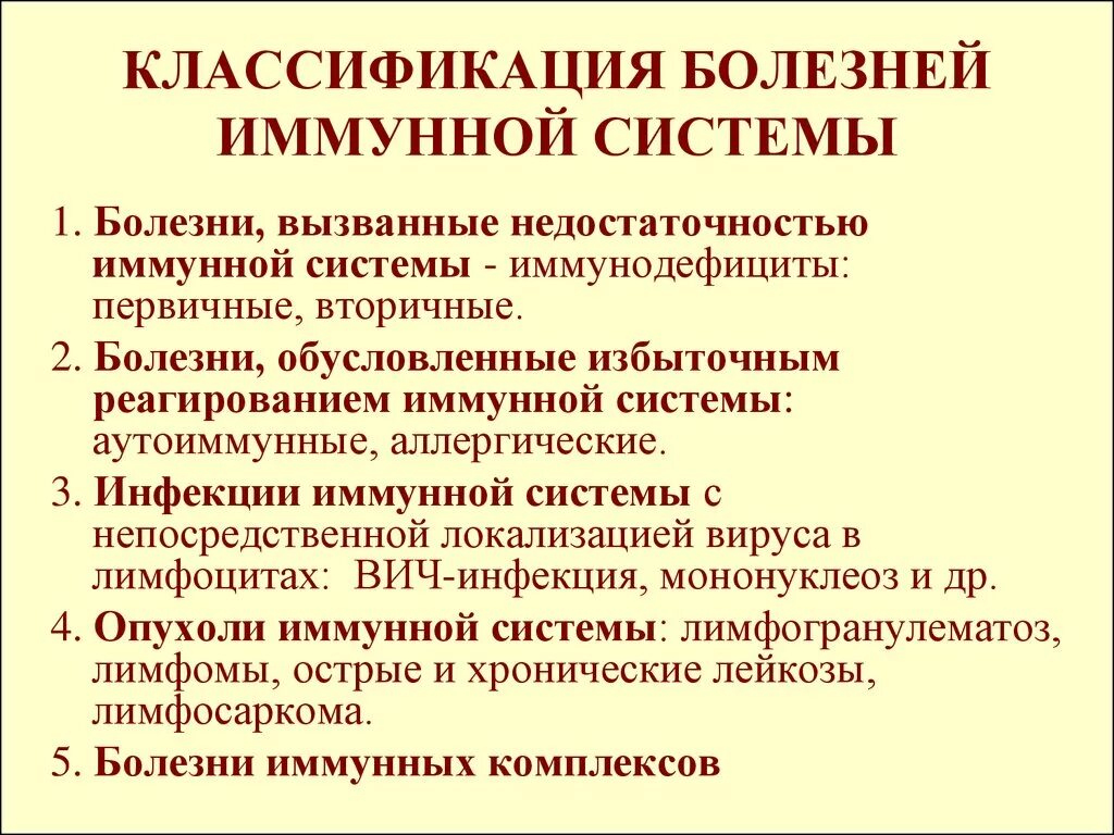 Иммунные проблемы