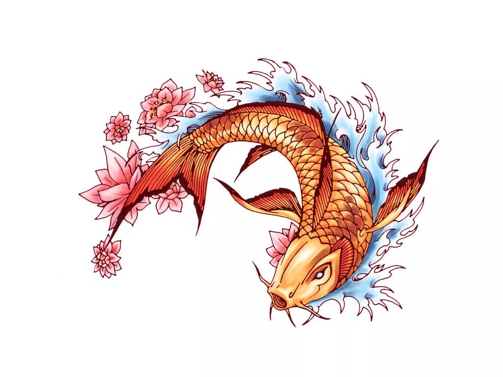 Знак зодиака рыба год дракона. Dragon Koi Fish рыба. Японский Карп. Тату рыбы. Карп эскиз.