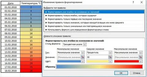 Как сделать градиент в экселе