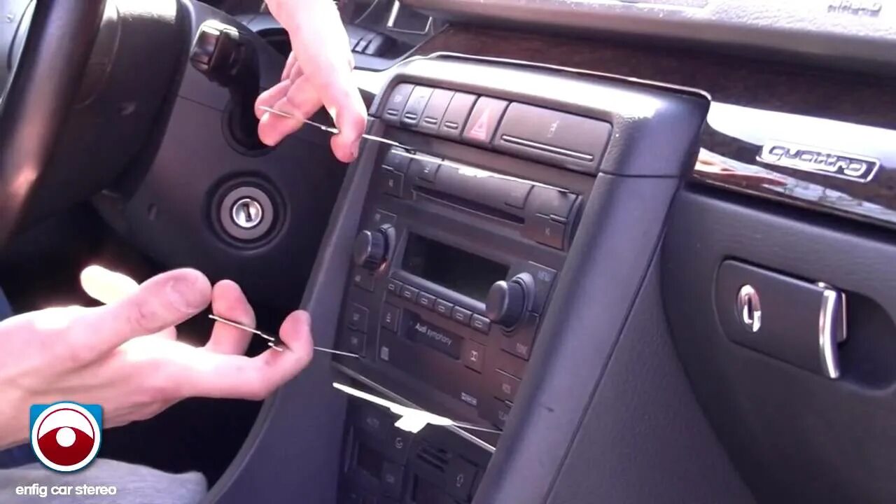 Как снять магнитолу а6 с5 Замена 1 din на 2 din (часть 2) Audi A6 (C5), 1,8 л, 1998 года аксессуары DRIV