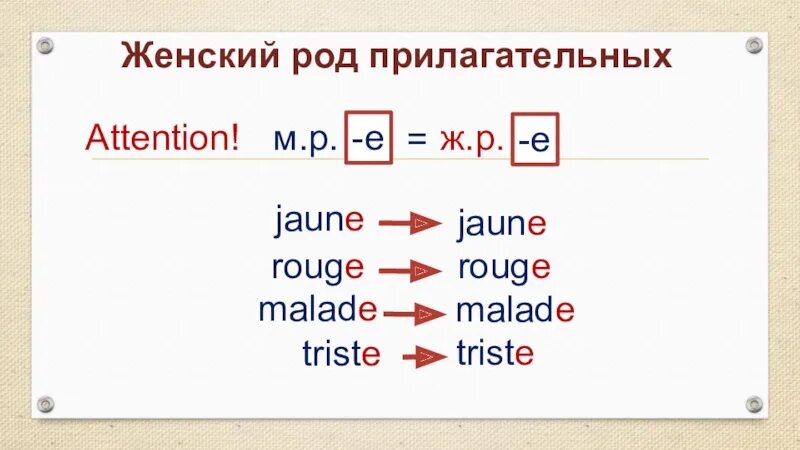 Слово французская какой род