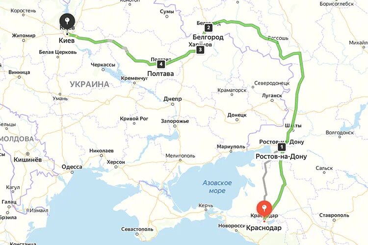 От белгорода до краснодарского края. Белгород краснодар. Белгород краснодар маршрут. Карта белгород краснодарский край. Курск краснодар карта.