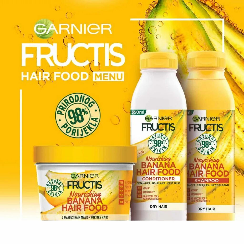 Гарньер банановая маска. Маска Fructis hair food Banana. Гарньер Фруктис маска банан. Гарнье hair food. Маска фруктис банан