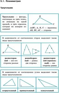 Геометрия 7 класс треугольники теория