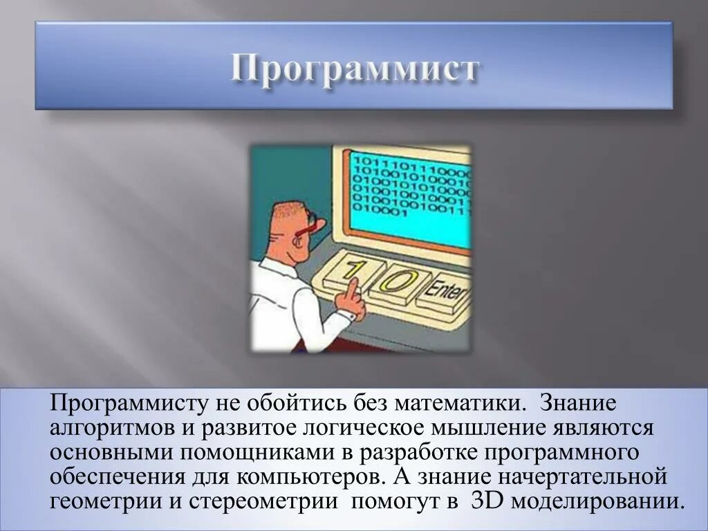 Знания программиста. Математика для программистов. Математика в программировании. Профессия программист.