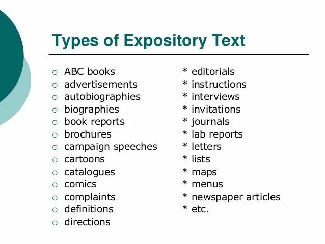 Expository text. Types of texts примеры. Expository text examples. Types of essays.