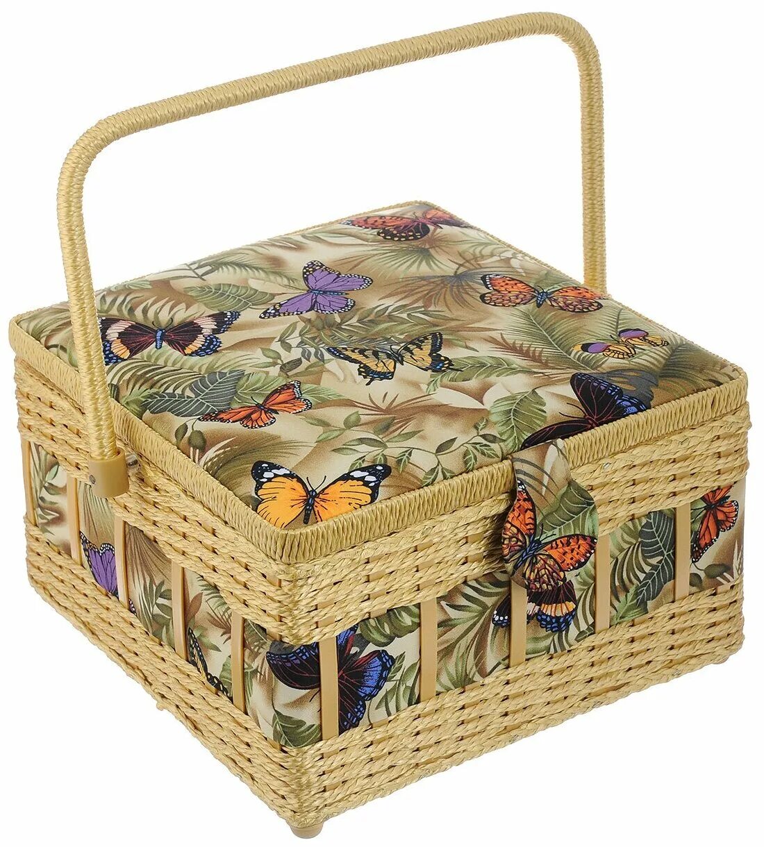 короб для рукоделия. 28*19*15. шкатулка для рукоделия "сундучок", 26x19x14 см, арт. корзинка для рукоделия. гобеленовая шкатулка для рукоделия.