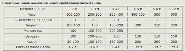 Сколько кормить щенка 6 месяцев. Норма кормления щенка стаффордширского терьера. Рацион питания щенка стаффордширского терьера в 1 месяц. Таблица кормления стаффа. Рацион питания для щенка стаффа 4 месяцев.