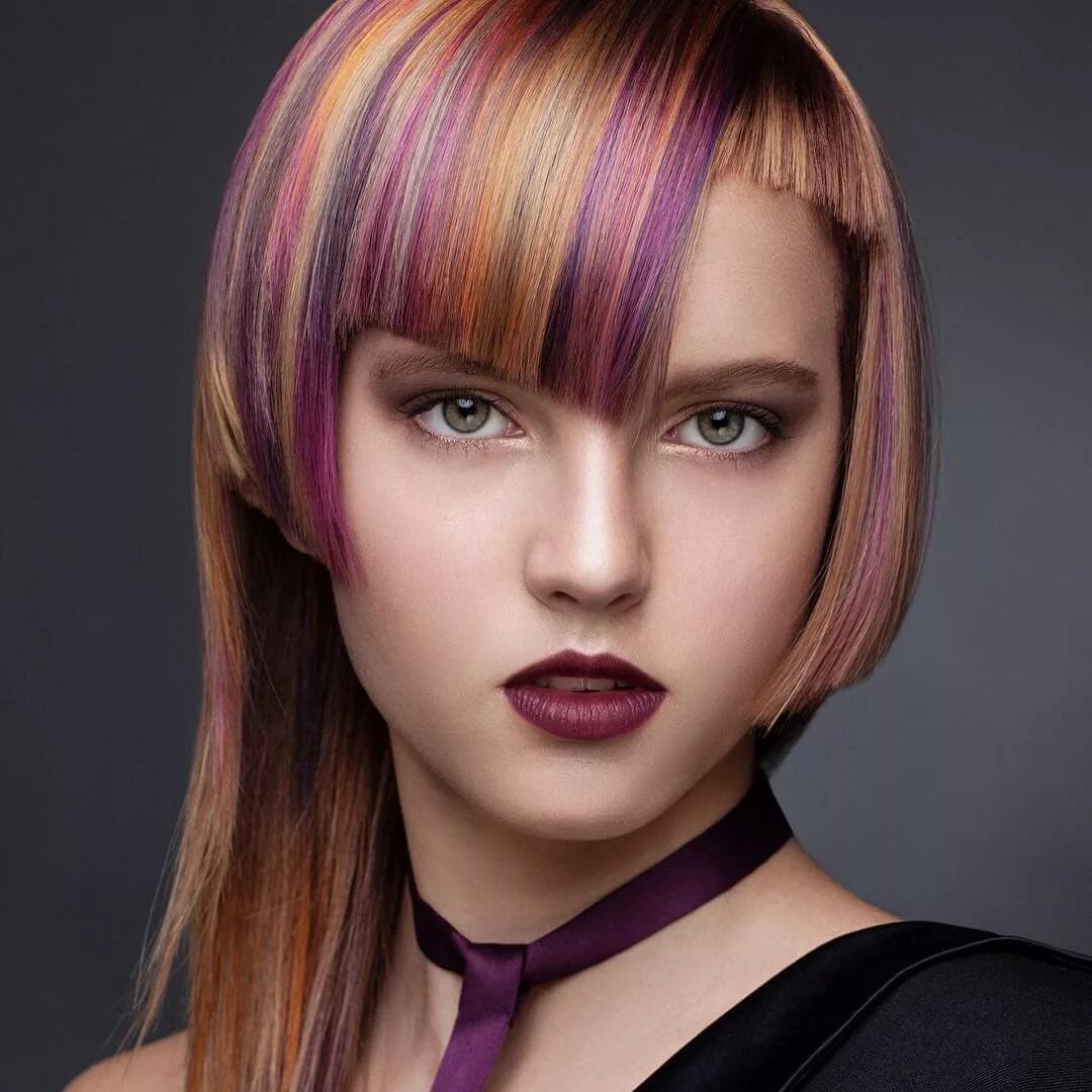 Креативные стрижки и окрашивание. Колорирование. Креативное окрашивание 2023. Конкурсное окрашивание волос. Яркое мелирование.