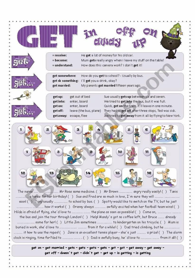 Go have get exercises. Фразовый глагол get worksheets. get фразовый глагол упражнения worksheets. worksheets на глагол get. фразовый глагол get worksheets pdf.