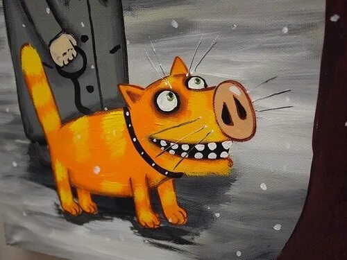 поросенок. поросенок. кот кабан. крашенные коты. свинья и кошка.