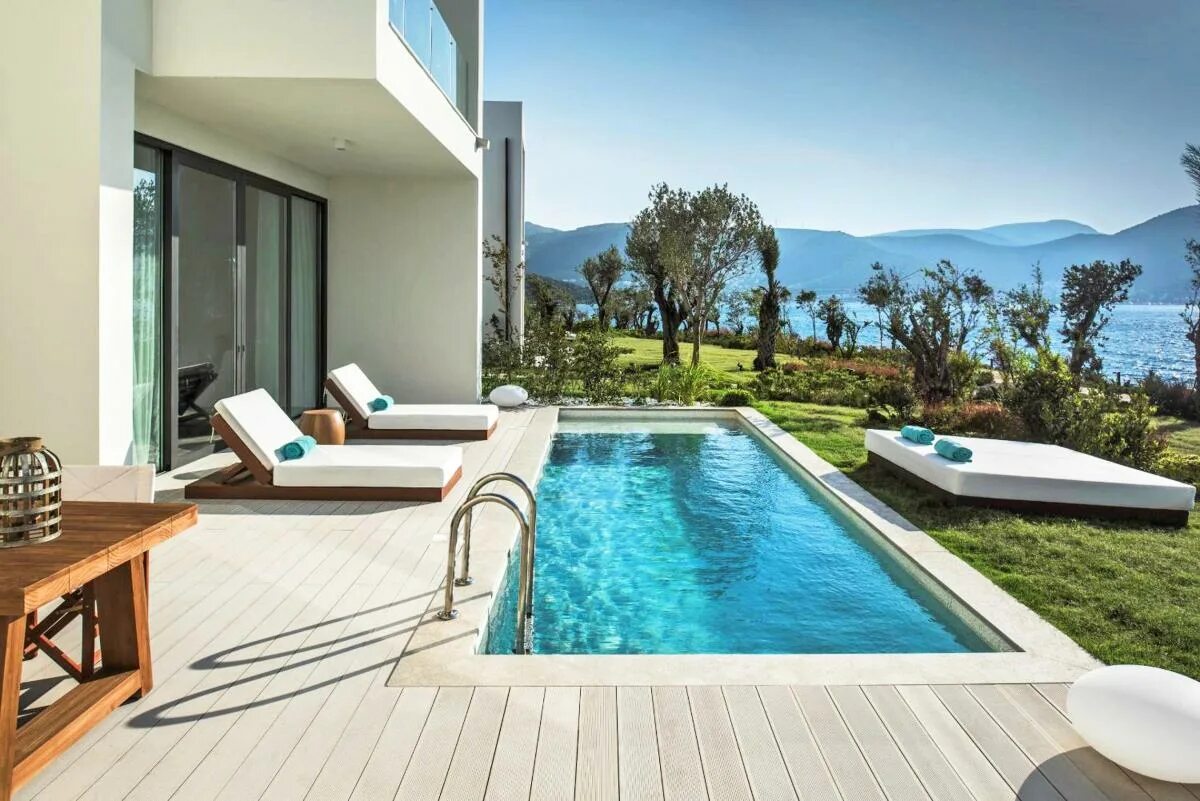 Отели с собственным бассейном. Никки бич бодрум. susona bodrum, lxr. отель с бассейном. отель с бассейном в номере.