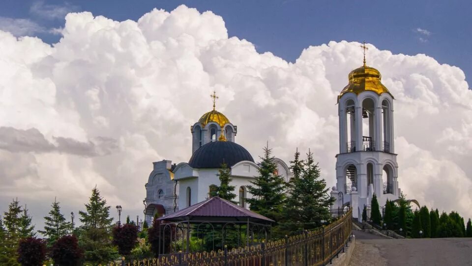 Ставропольский край Предгорный район Георгиевский монастырь Колокольня Церковь Г